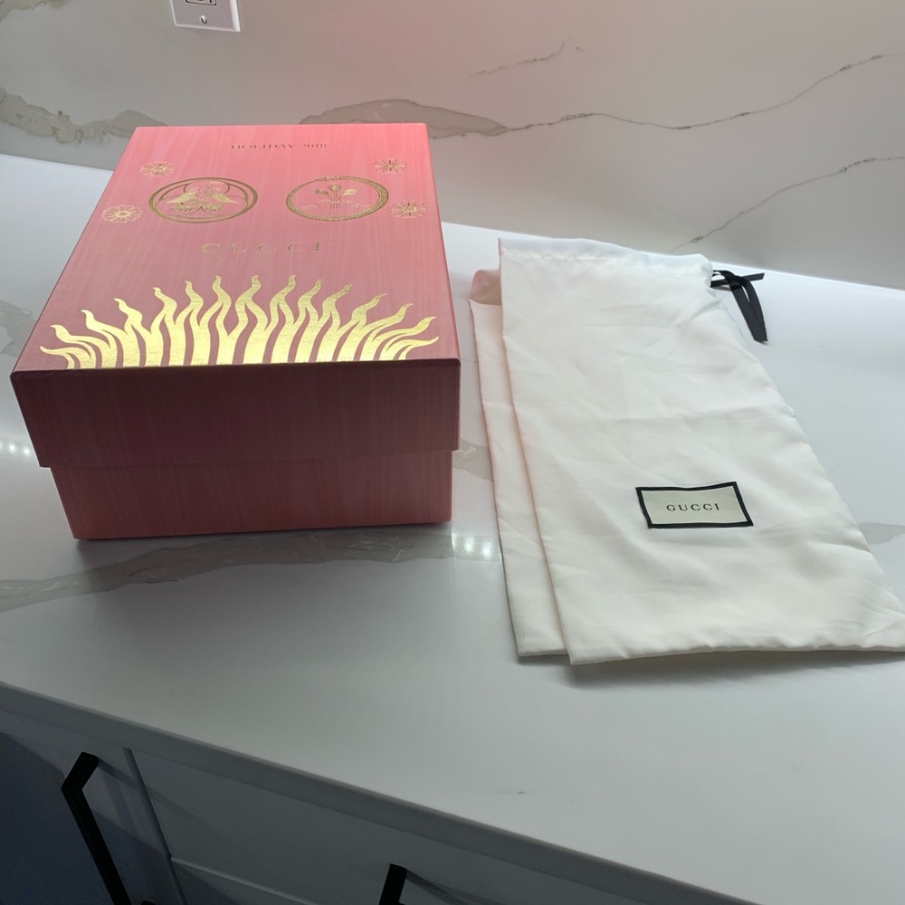Gucci empty shoe box with 2 dust bags